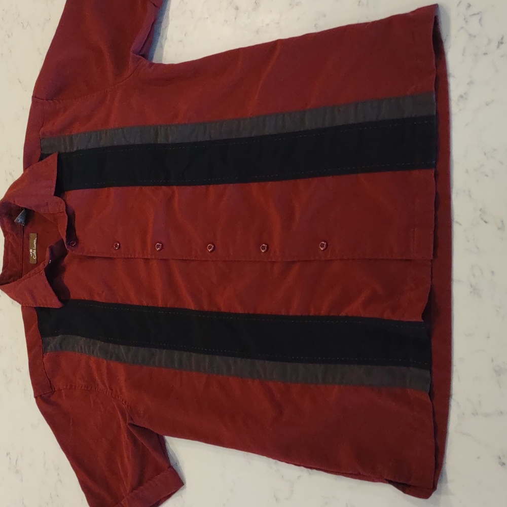 Cafe Luna Shirt M Red Black Gray